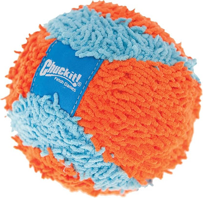 Chuckit! Kick Fetch Ball Dog Toy, Large (8 Inch) & Indoor Fetch Ball Dog Toy (4.75 Inch), Orange and Blue