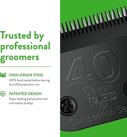 Wahl Professional Animal 40 Surgical Ultimate Competition Series Detachable Blade with 3/128-Inch Cut Length (2352-500)