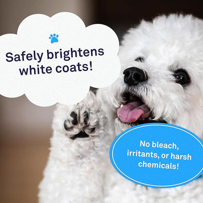 Petpost | Dog Whitening Shampoo - Best Lightening Treatment for Dogs with White Fur - Soothing Watermelon Scent - Maltese, Shih Tzu, Bichon Frise Approved 16 oz.