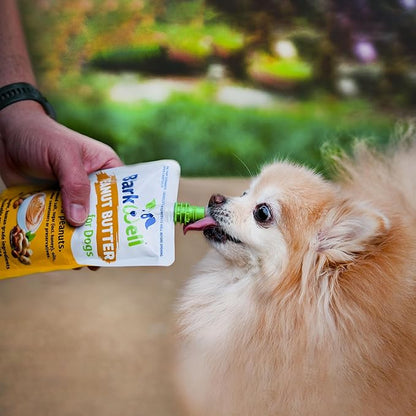 Peanut Butter Squeeze - All-Natural Dog Peanut Butter Dog Treat 3 Pack (24 oz) Sourced and Made in The USA Plus Free Lick Mat. Peanut Butter, Sweet Potato and Apple. 100% Natural