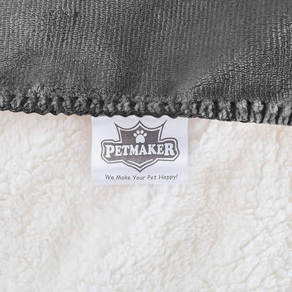 Waterproof Pet Blanket Collection– Reversible Throw Protects Couch, Car, Bed from Spills, Stains, or Fur – Dog and Cat Blankets by PETMAKER Dark Gray Large