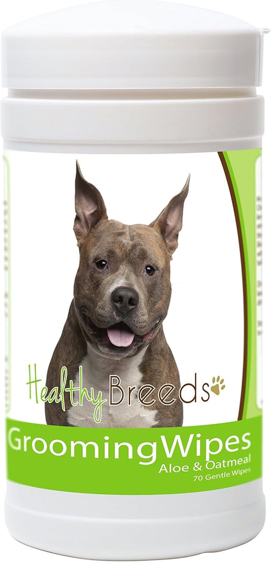 Healthy Breeds American Staffordshire Terrier Grooming Wipes 70 Count
