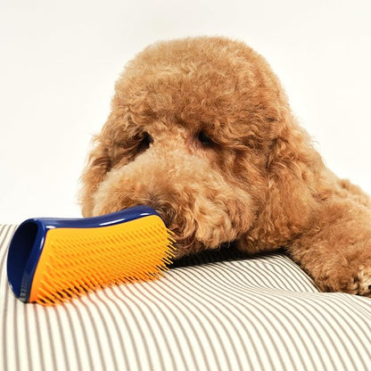 Pet Teezer by Tangle Teezer Detangling Dog Grooming Brush, Dog Bath Brush for Wet or Dry Fur, Navy & Orange