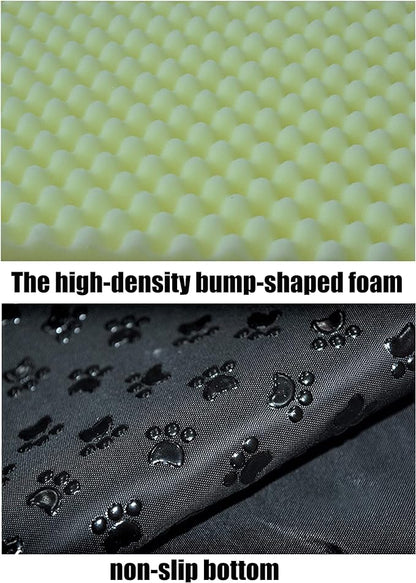 Dog Bed or Cat Bed,2 Ways to Use,Indoor Pet House with Fluffy Mat,Removable and Washable Cover,Splash-Proof House and Non-Slip Bottom,for Cats and Small Dogs(M Brick)