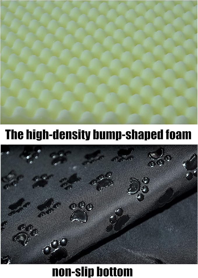 Dog Bed,2 Ways to Use,Indoor Pet House with Fluffy Mat,Removable and Washable Cover,Splash-Proof House and Non-Slip Bottom,for Large Dogs(2XL Grey Faux Leather)
