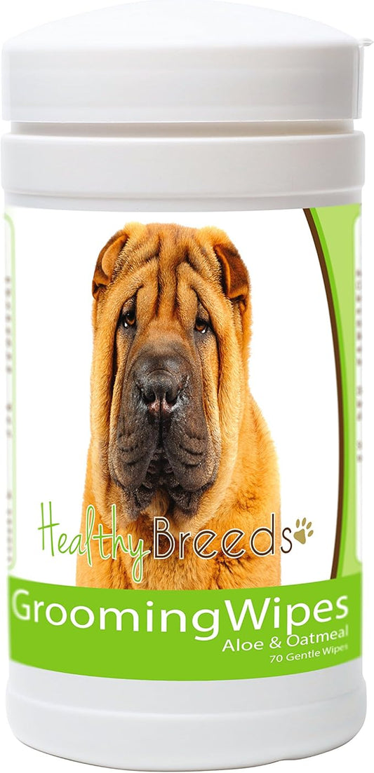 Healthy Breeds Chinese Shar Pei Grooming Wipes 70 Count