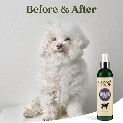 PAWFUME Skin & Coat Detangler Spray for Dogs, 1-Pack – Soothe Dry, Itchy Coats Quickly – Non-Toxic Chamomile & Oat Formula, Essential Fatty Acids & Vet-Certified – Dog Detangler Spray Dematting Care