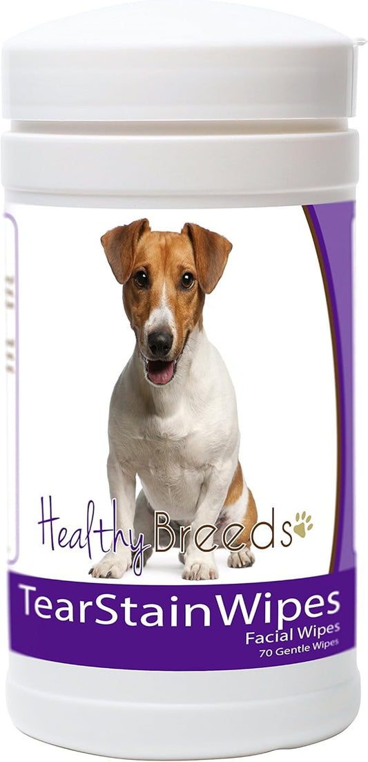 Healthy Breeds Jack Russell Terrier Tear Stain Wipes 70 Count
