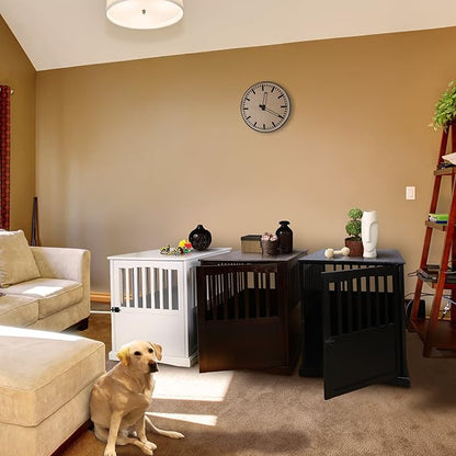 Casual Home Wooden Large Pet Crate, End Table, Espresso, 24 x 36.5 x 29.5 in