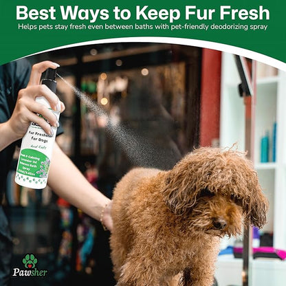 Premium Fur Freshener | Dog Spray & Deodorizer Perfume | Refreshing & Calming Lavender Scent for in Between Baths | Odor Eliminating for Dogs & Cats | 8.45 oz