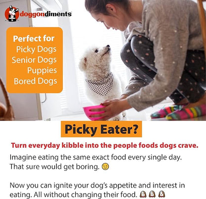 Southern Fried Chicken Flavor Dog Food Topper, Fun People Food Flavors, Powder, Dog Condiments for Meals, Dog Food Toppers for Dogs for Small & Large Breeds,