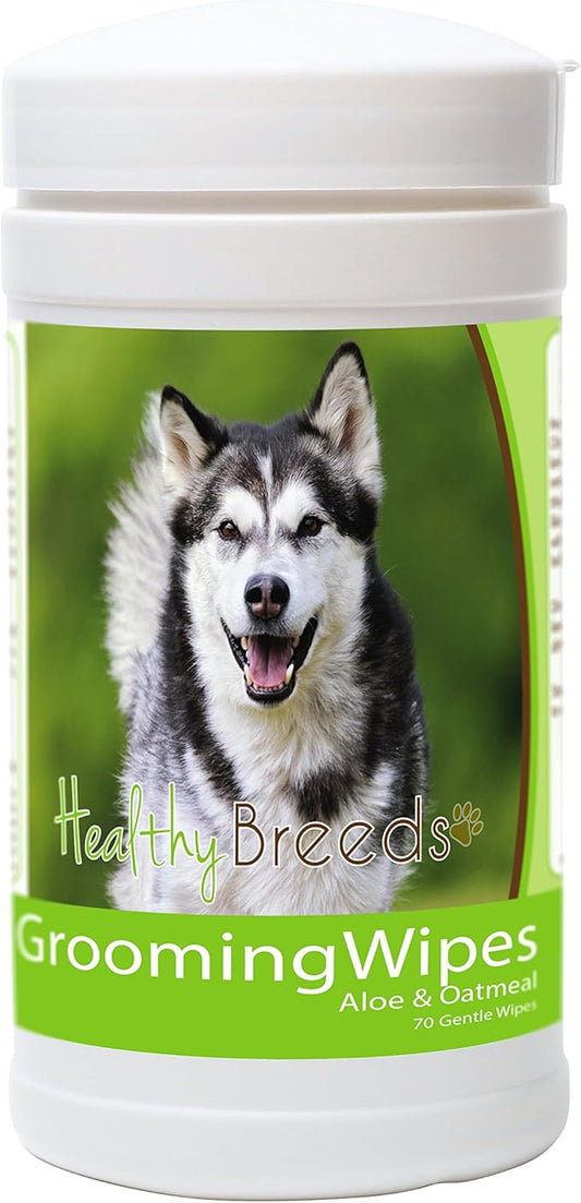 Healthy Breeds Alaskan Malamute Grooming Wipes 70 Count
