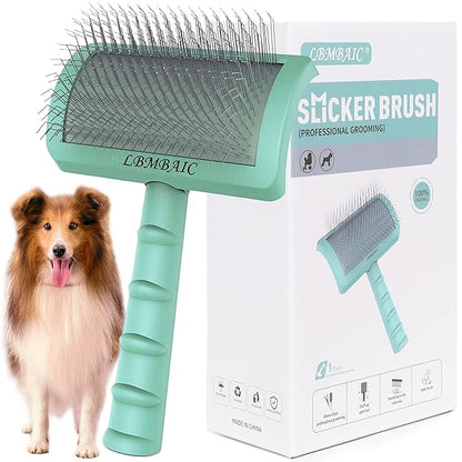 Metal Grooming Comb （7.5inches）and Extral Long Pin Slicker Brush （25mm）