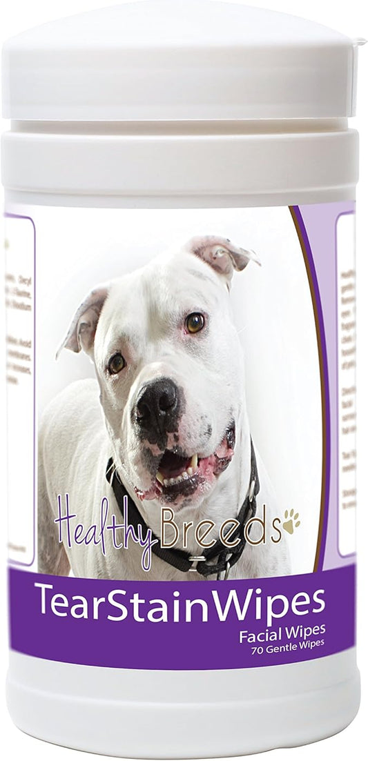 Healthy Breeds Pit Bull Tear Stain Wipes 70 Count