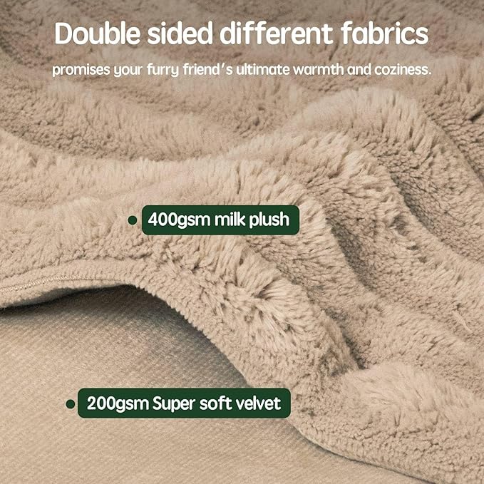 BALANCE Waterproof Blanket Wind Chime Dog Blanket for Small Dogs, Washable Double Sided Pet Blanket with Milk Plush and Super Soft Velvet, Pee Proof Calming Dog Blanket for Couch Protection