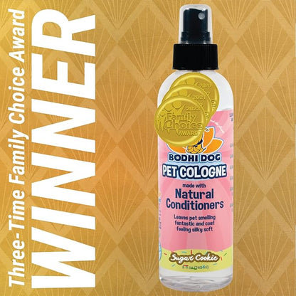 Bodhi Dog Natural Dog Cologne (Sugar Cookie) - Premium Scented Deodorizing Pet Perfume with Conditioner for Dogs & Cats - Keeps Pets Fresh & Clean - Gentle and Safe Formula, Made in USA (8 Fl Oz)