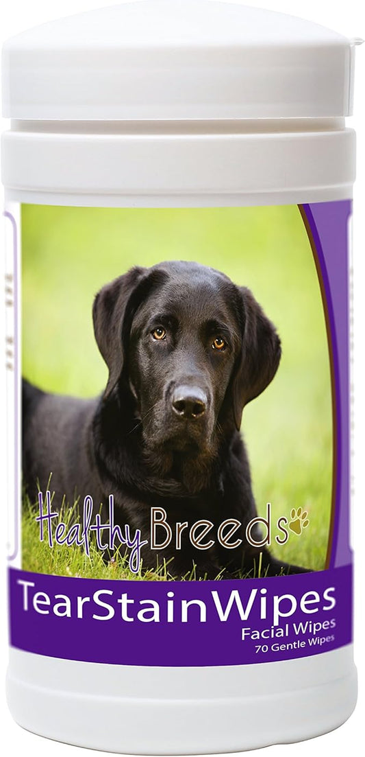 Healthy Breeds Labrador Retriever Tear Stain Wipes 70 Count