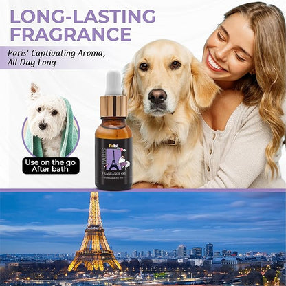Petex Premium Pet Fragrance Oil | Ultra Premium Natural Pet Care with Dead Sea Minerals | Dog Perfume Fragrance Oil Long Lasting Scent | Natural Pet Cologne - Suitable for Dogs and Cats (Paris)