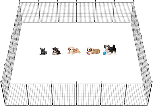 FXW MiniPaws Dog Playpen for Yard & RV Camping, Expandable 32-inch 24 Panels for Small and Medium Dogs, Portable for Indoor and Outdoor Use