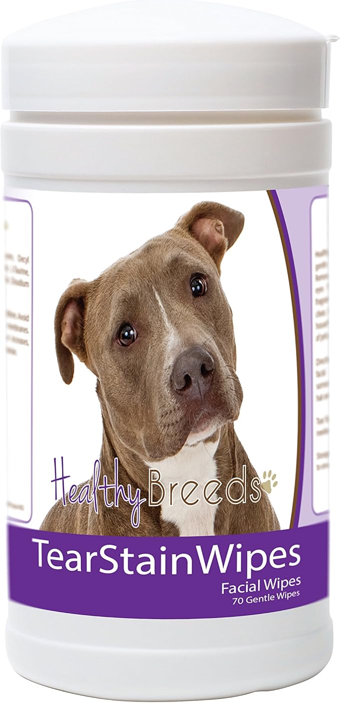 Healthy Breeds Pit Bull Tear Stain Wipes 70 Count
