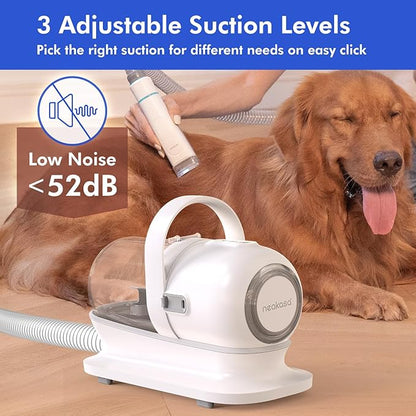Neakasa by neabot P1 Pro Pet Grooming Vacuum Suction 99% Pet Hair, Dog Grooming Kit with 5 Professional Grooming Shedding Tools for Dogs Cats and Other Animals