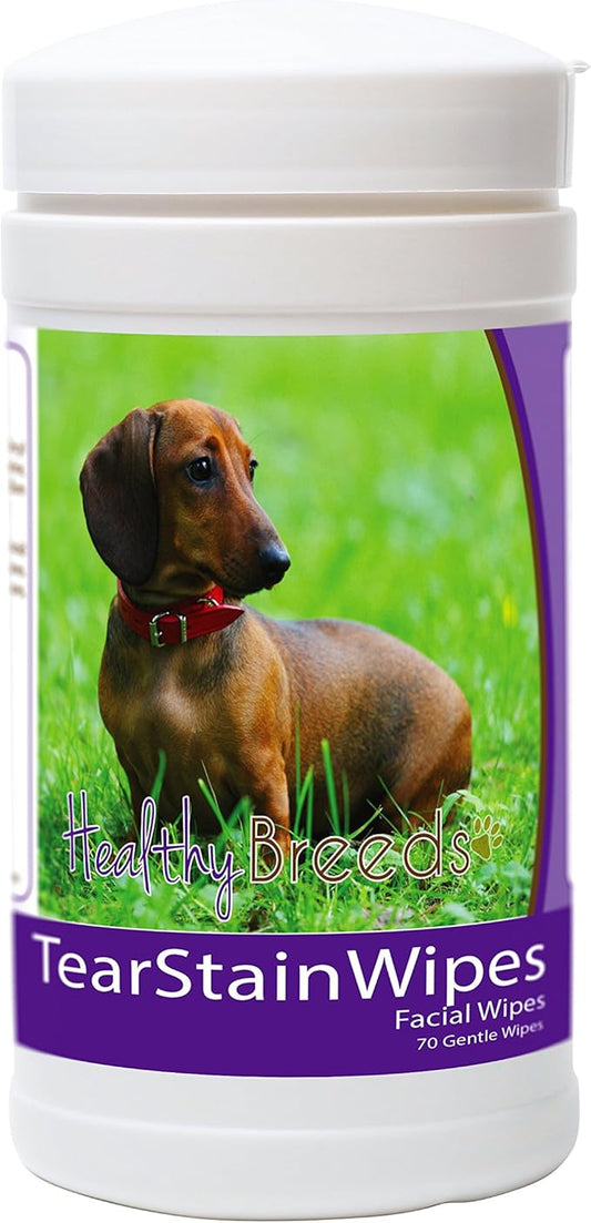 Healthy Breeds Dachshund Tear Stain Wipes 70 Count