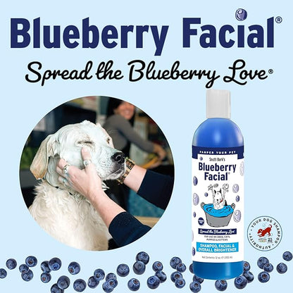 Combo Pack: Blueberry Facial® Shampoo & Blueberry-Clove Conditioner | Dogs & Cats | Combo Pack (2-12 oz.) Bottles | Brightener & Tear Stain Remover | Lasting Odor Eliminator | Adds Moisture