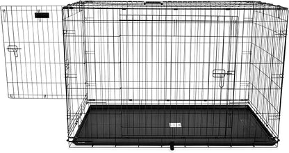 Precision Pet Products Two Door Great Crate Wire Dog Crate, 48 Inch, For Pets 90-125 lbs, With 5-Point Locking System