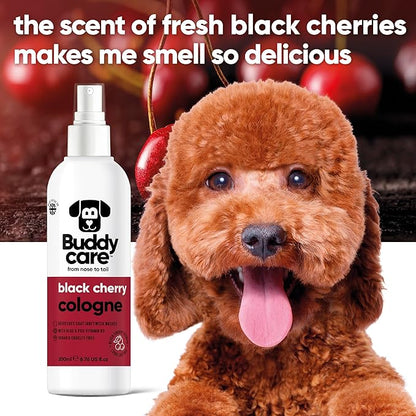 Dog Cologne - Black Cherry - 200ml - Fruity and Bold Scented Dog Cologne - Refreshes Between Dog Washes
