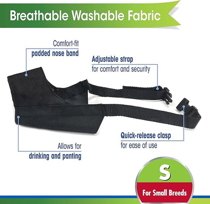 Four Paws Walk-About Quick-Fit Dog Muzzle 2 - Small ,Black