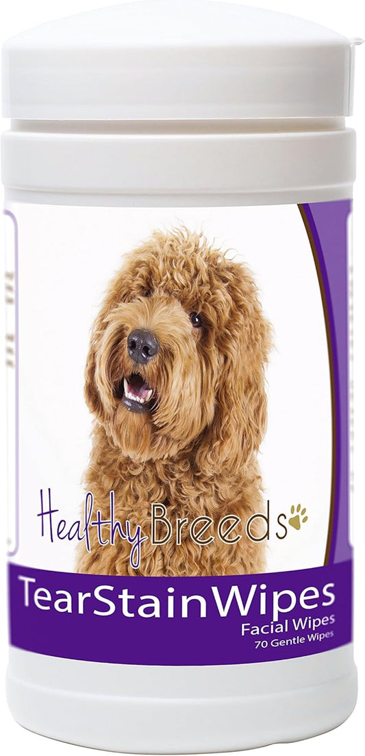 Healthy Breeds Labradoodle Tear Stain Wipes 70 Count