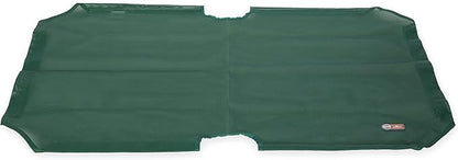 K&H Pet Products Elevated Cooling Outdoor Dog Bed Portable Raised Dog Cot Replacement Cover Only All Weather All Season Green X-Large 50 X 32 Inches (Cot NOT Included)