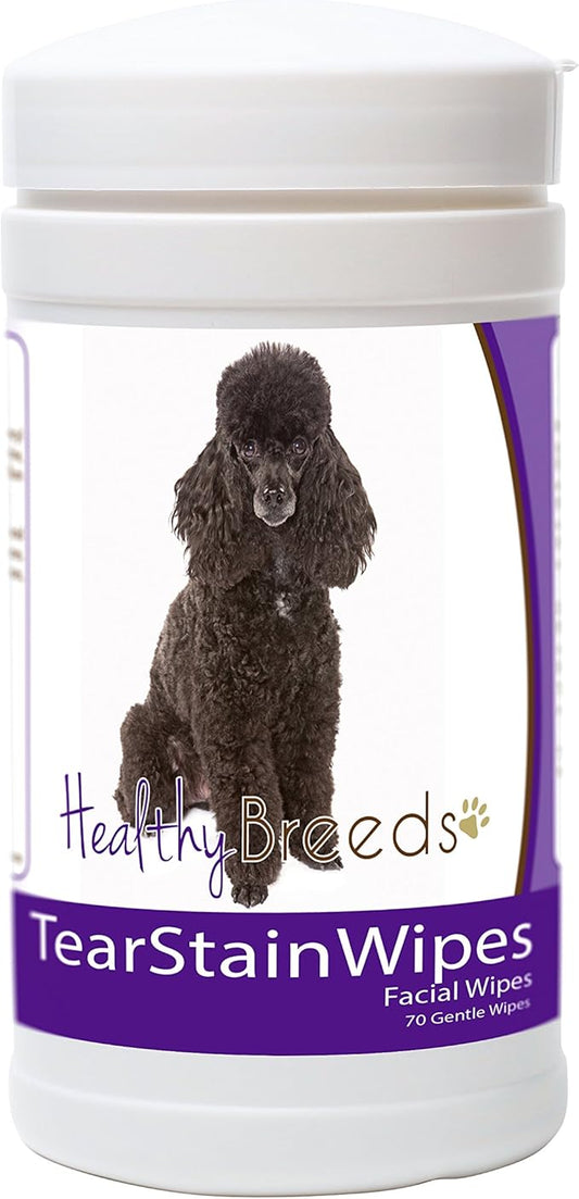 Healthy Breeds Poodle Tear Stain Wipes 70 Count