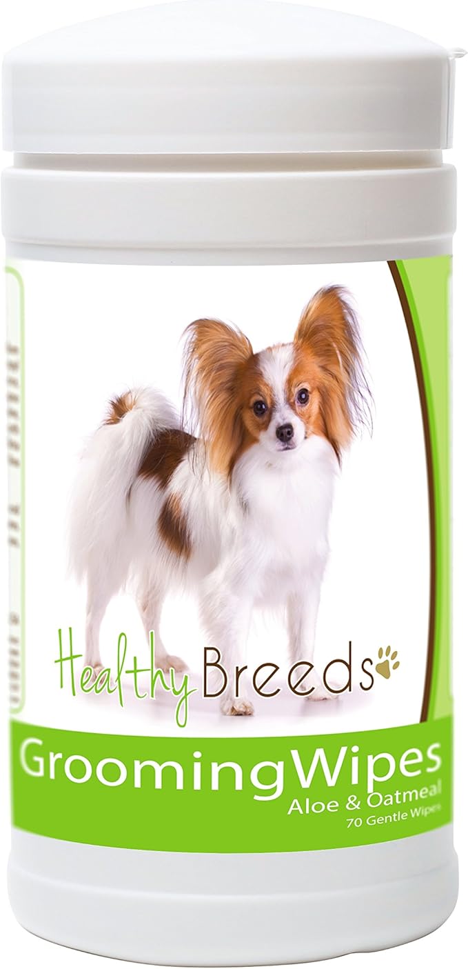Healthy Breeds Papillon Grooming Wipes 70 Count