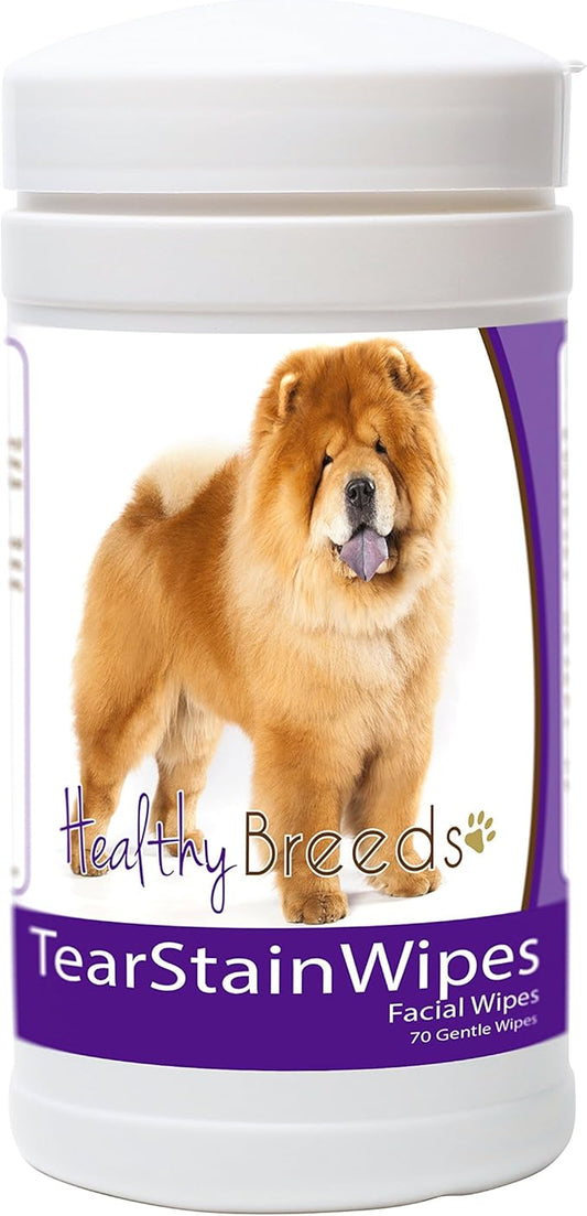 Healthy Breeds Chow Chow Tear Stain Wipes 70 Count