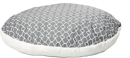 Midwest Homes for Pets Over-Stuffed Dog Bed feat Teflon with Gray/Fleece Pattern, Medium