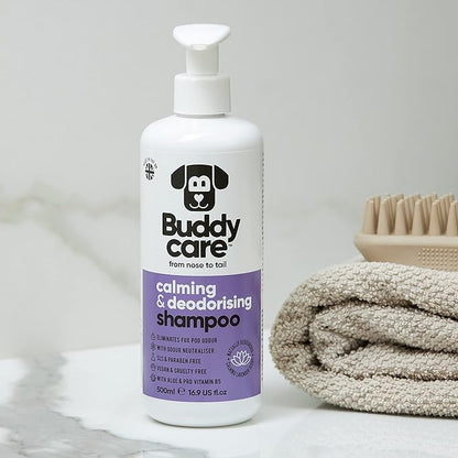 Calming & Deodorising Dog Shampoo by Buddycare | Lavender Scented | with Aloe Vera and Pro Vitamin B5 (50.72oz)