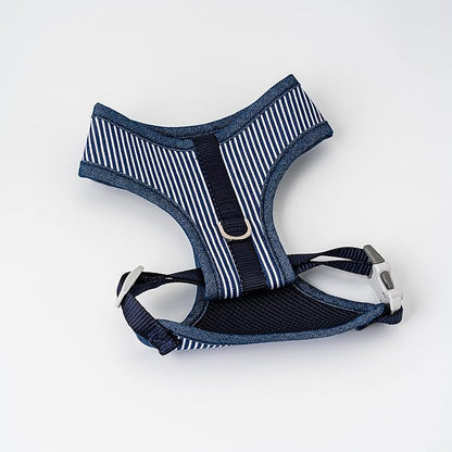 HUGO & HUDSON Dog Harness No-Pull Anti Choke Adjustable Padded Pet Vest, Navy Striped, XS