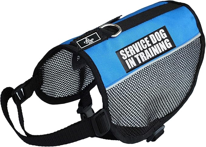 Service Dog in Training mesh Vest Harness Cool Comfort. Purchase Comes with 2 Reflective Service Dog in Training Removable Patches. Please Measure Your Dog Before Ordering