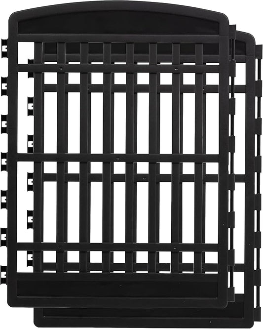 IRIS USA 34" 2-Panel Add-On Panels, Pet Dog Puppy Playpen, Foldable, Customizable, Black
