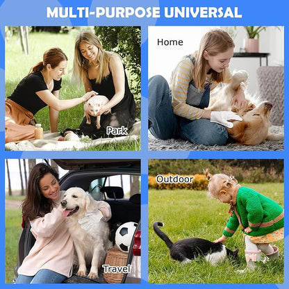 Pet Glove Washing Wipes for Dogs and Cats,Dog and Cat Cleaning Grooming Wipes for Fur,Paws and Butt,Save and Non Irritating,12 Pcs