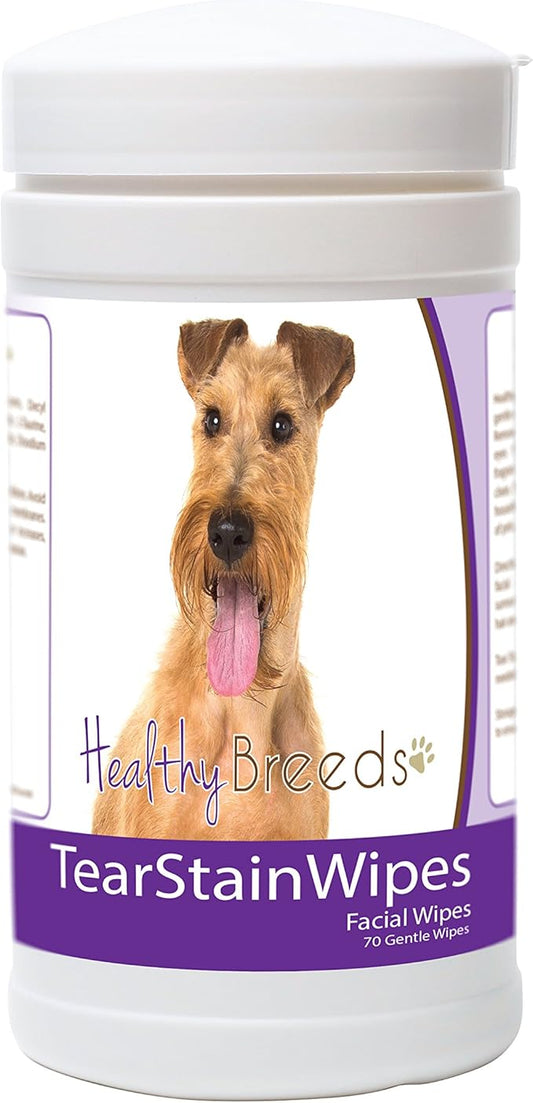 Healthy Breeds Irish Terrier Tear Stain Wipes 70 Count