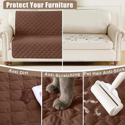 Smiry Waterproof Dog Blanket, Soft Dog Bed Cover Pet Blanket, Reversible Couch Cover for Dogs Washable, Pet Couch Covers for Sofa Furniture Protector for Puppy Cat (40x50 Inch, Brown/Chocolate)