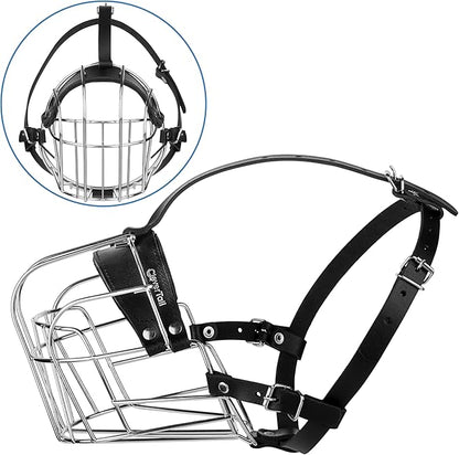 Extra Large Dog Muzzle for Rottweiler – XL Heavy Duty Rottweiler Muzzle – Metal Large Dog Muzzle for Barking and Biting for Rottweiler, Cane Corso, Mastiff and Other Large Breeds