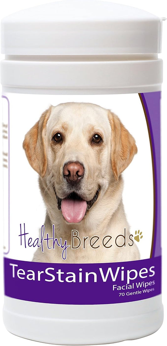Healthy Breeds Labrador Retriever Tear Stain Wipes 70 Count