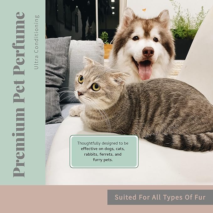 Begley's Pet Cologne and Deodorizer - Premium Essential Oil Dog Perfume Spray Long Lasting and Pet Odor Eliminator - Cat Perfume and Dog Cologne Spray - Baby Powder - 8 oz
