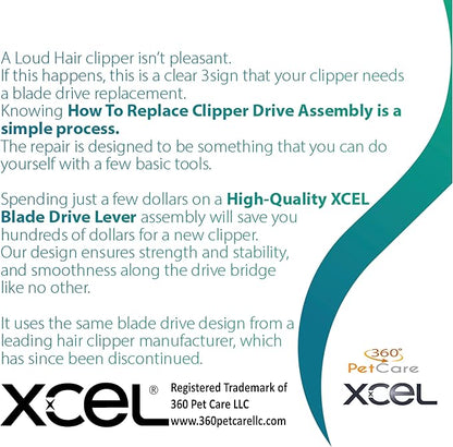 XCEL Drive Assembly Lever Replacement Blade for Pet Clippers (Pack of 4)
