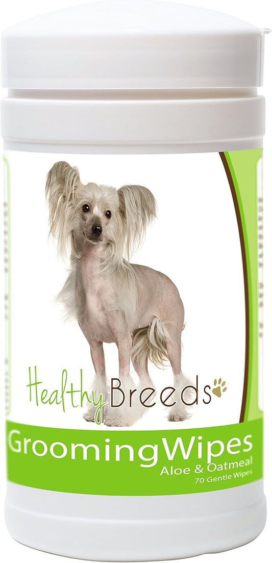 Healthy Breeds Chinese Crested Grooming Wipes 70 Count