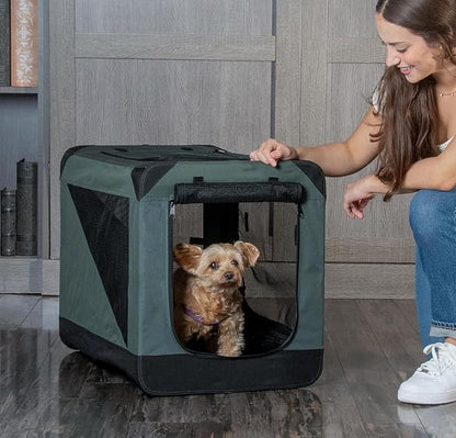 Pet Gear Insta-Fold Soft Crate for Dogs, 26", Dark Cypress