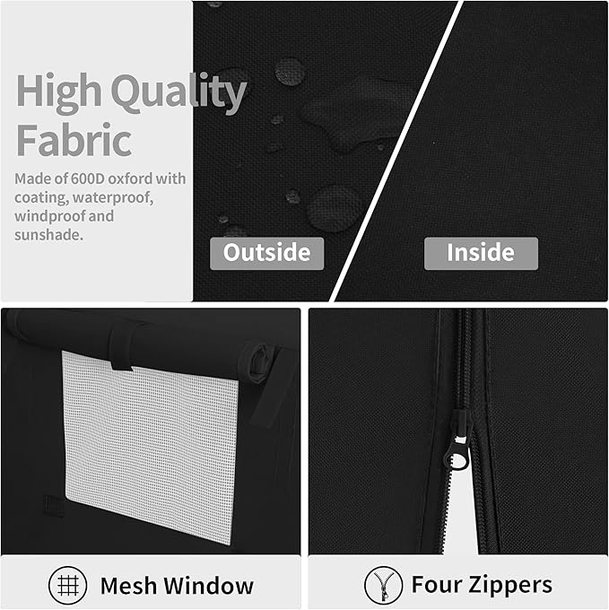 Easy-Going Dog Crate Cover 54 Inch Dog Kennel Cover for Dog, Cage Covers for Dog Crates Fit (54" L x37 W x 45" H) Black